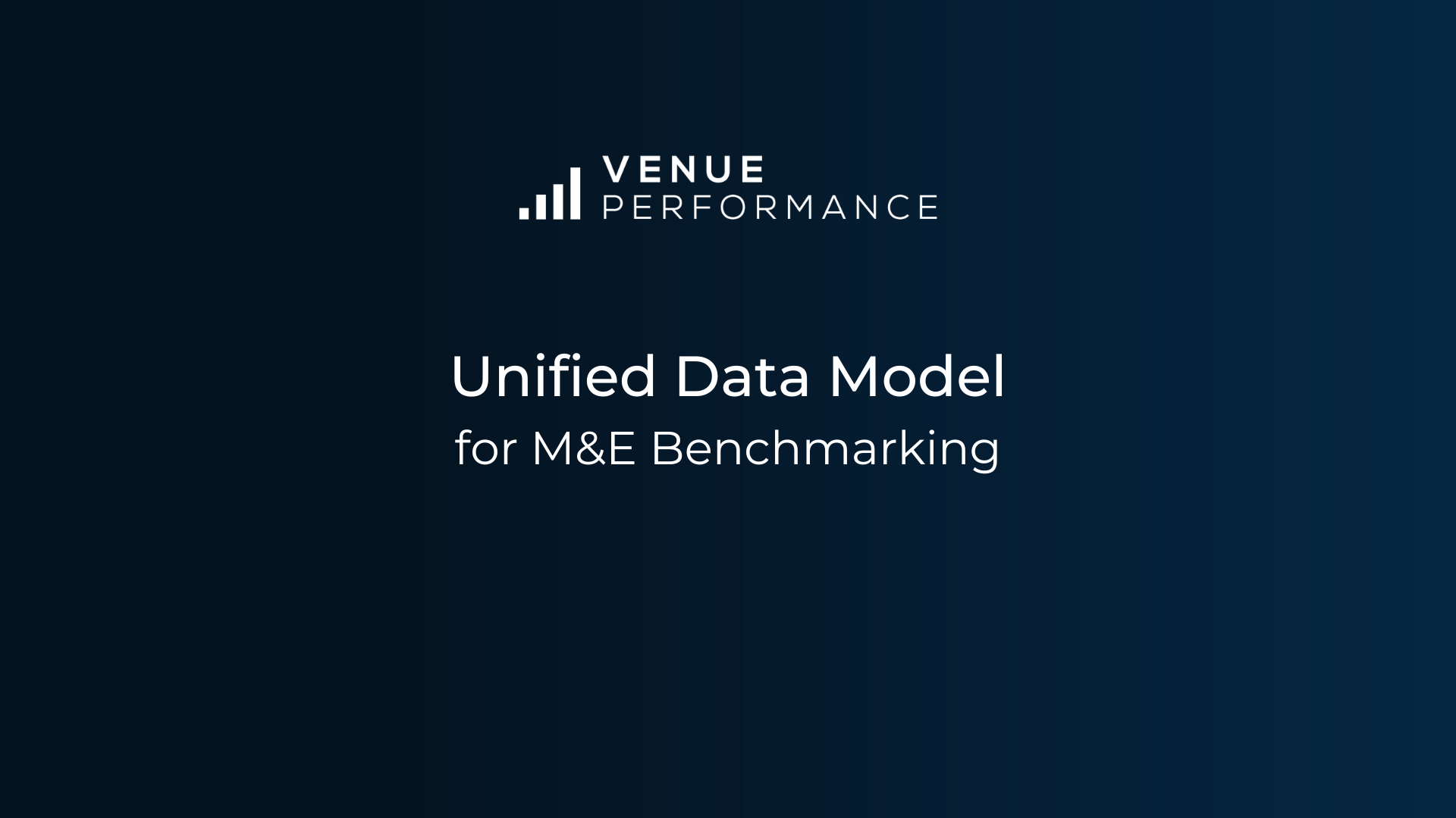 Unified Data Model for M&E Benchmarking